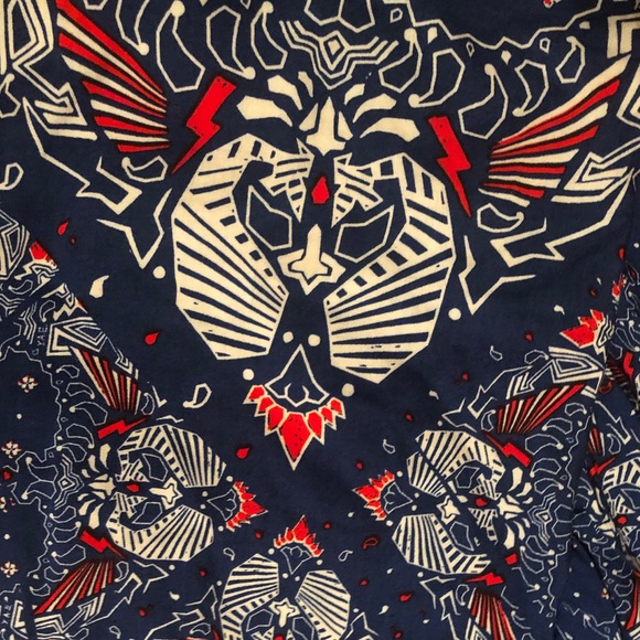 SALE! (NWOT)Volcom Blue Print High Slit Skirt (M) - Picture 4 of 8